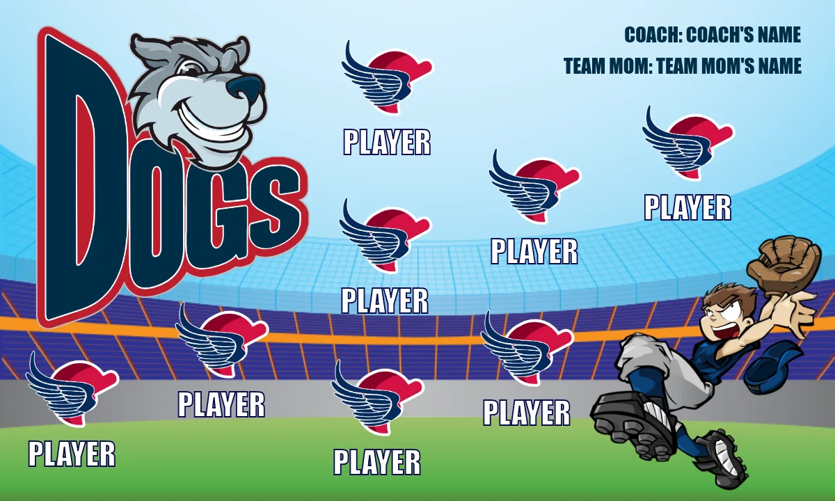 Dogs 2 Softball Banner