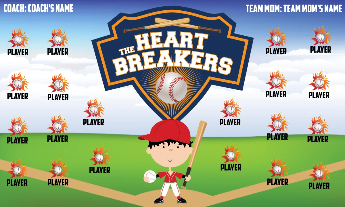 The Heartbreakers 2 -blue-boy-hem-softball-banner-cost-picture