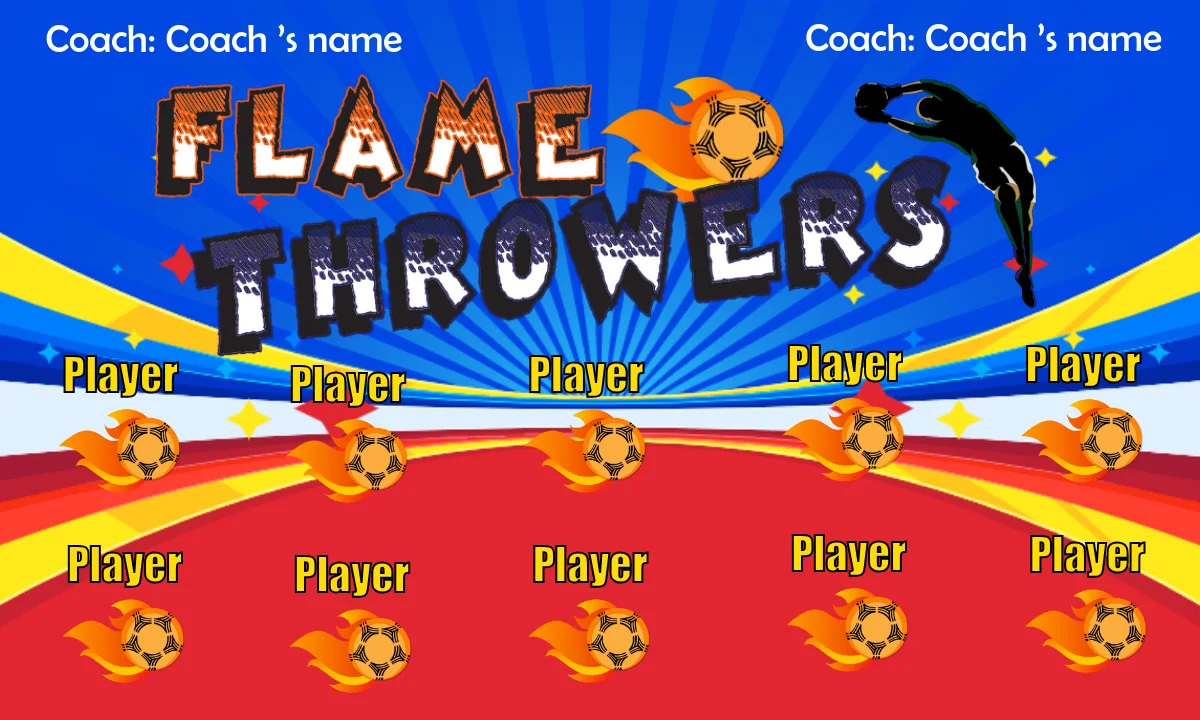 Flame Throwers Soccer Banner-soccer-banner-templates
