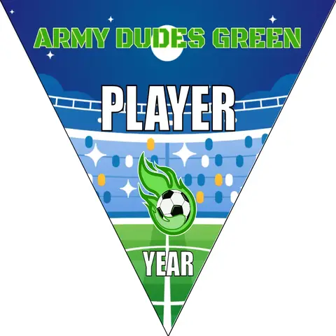 Army Dudes Green Soccer Banner-banners-for-soccer-team-picture