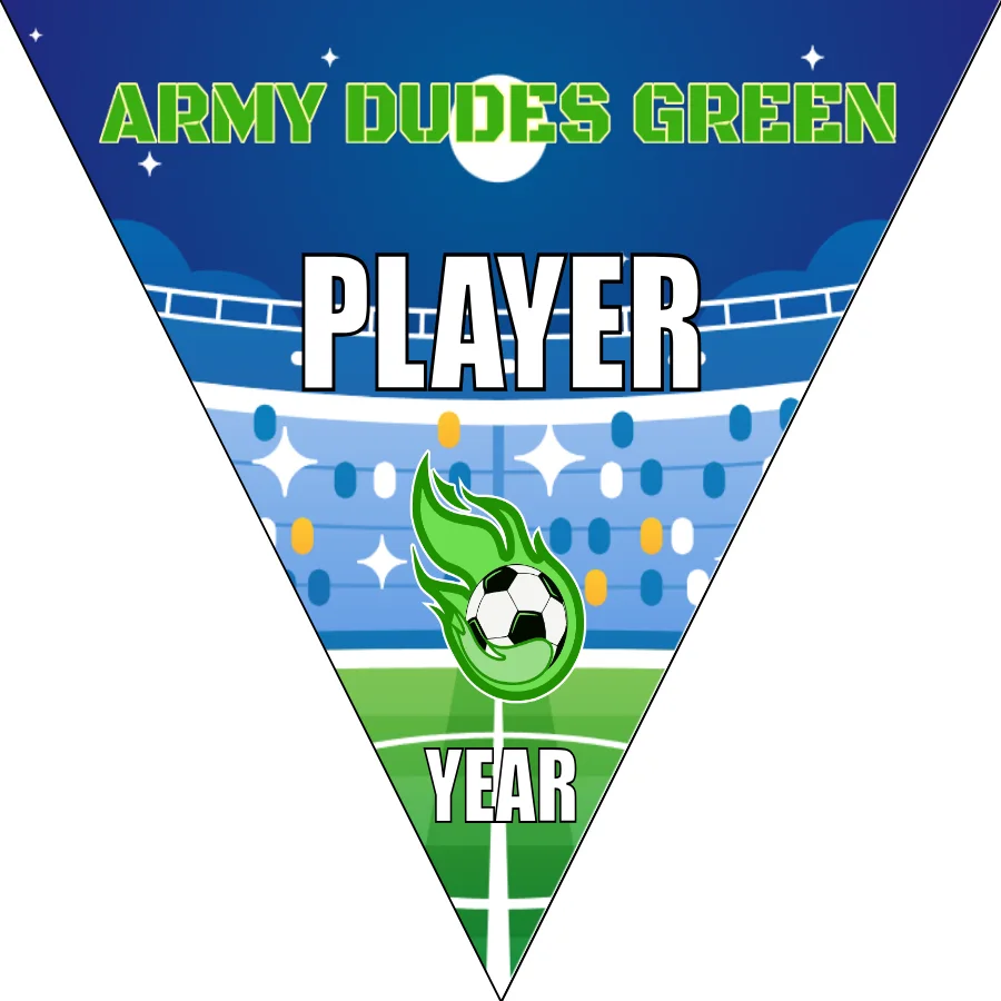 Army Dudes Green Soccer Banner-banners-for-soccer-team-picture