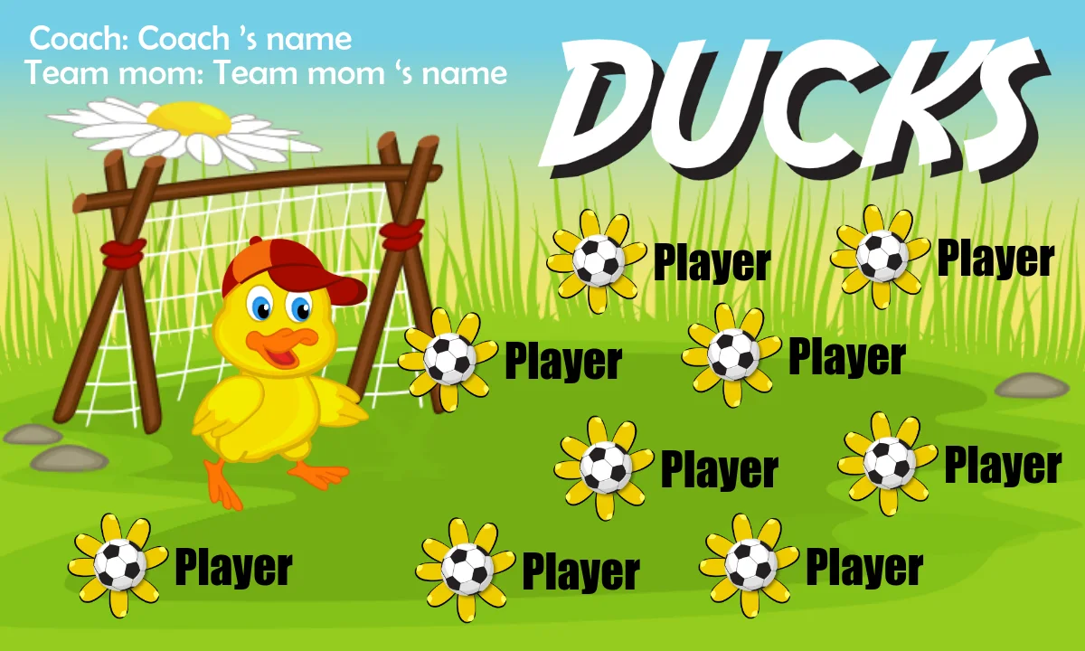 Duck 01 Soccer Banner-soccer-banner-gallery