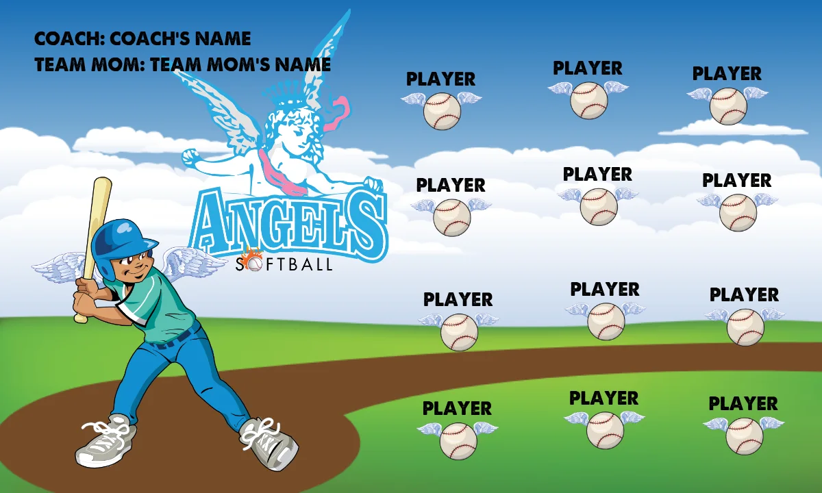 Angel 1 Softball Banner-softball-team-banner-picture
