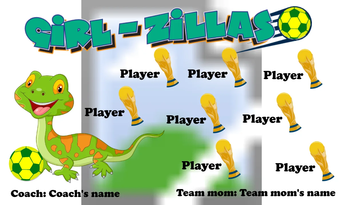 Girl Zillas Soccer Banner-soccer-banners