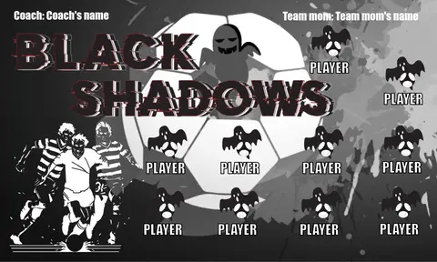 Shadows Black Soccer Banner-how-to-make-a-soccer-banner-stand
