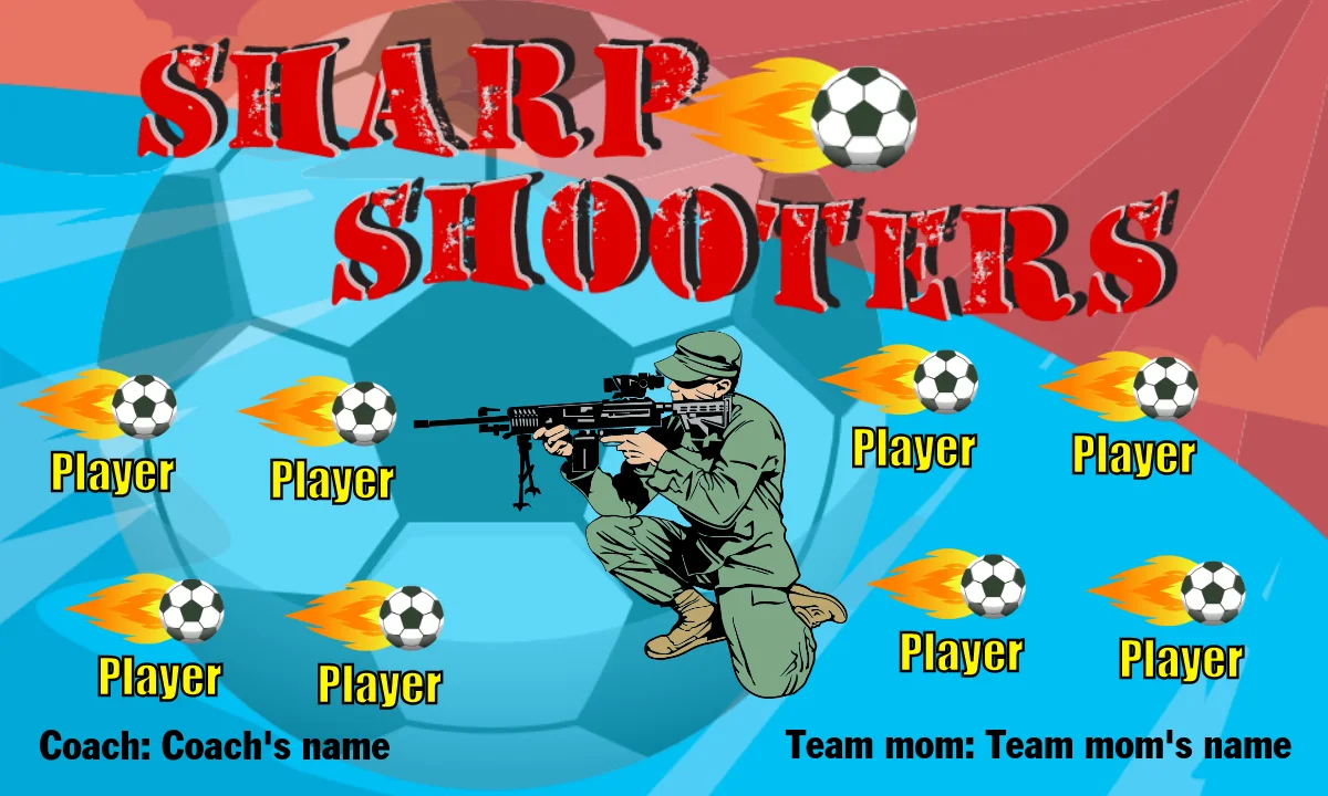 Shooters Sharp Soccer Banner-soccer-party-banner