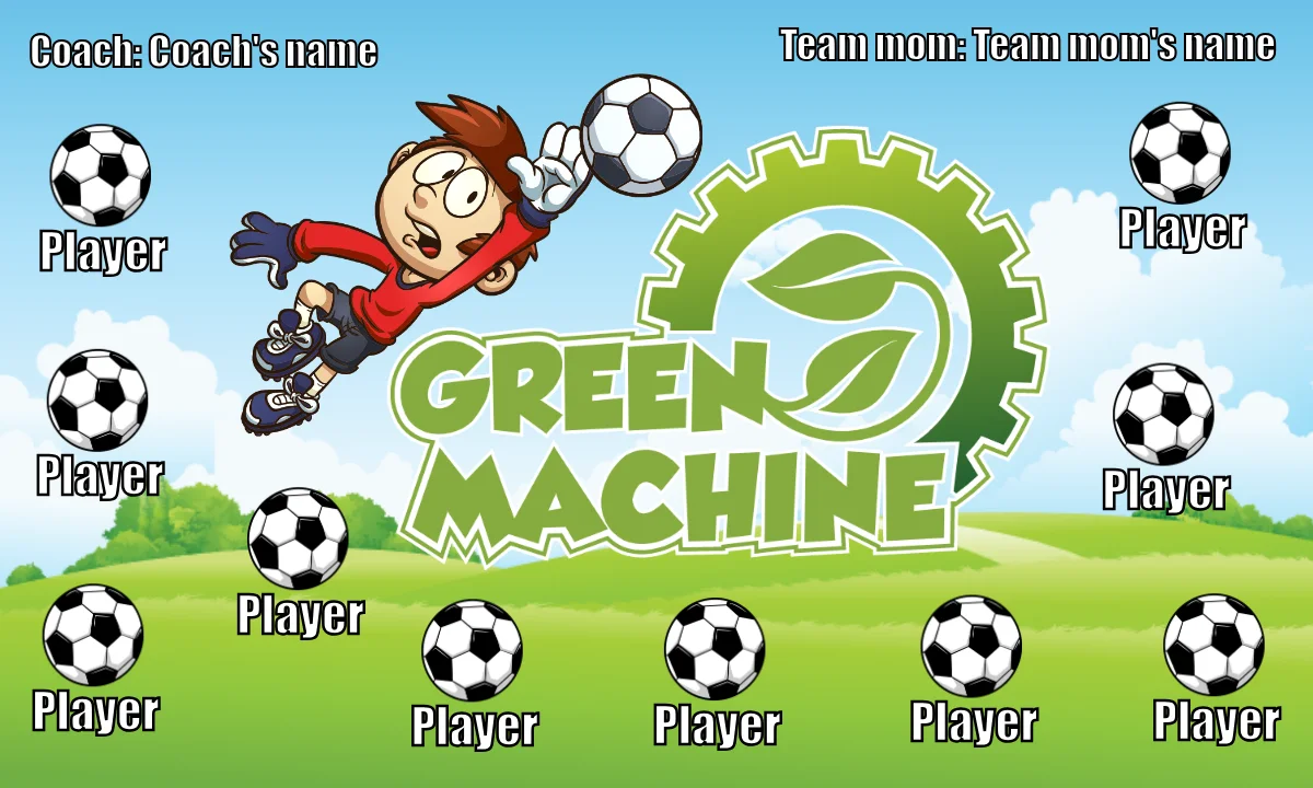 Greenmachine Soccer Banner-soccer-banner-ideas