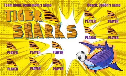 Sharks Tiger Soccer Banner-soccer-banners-for-sale