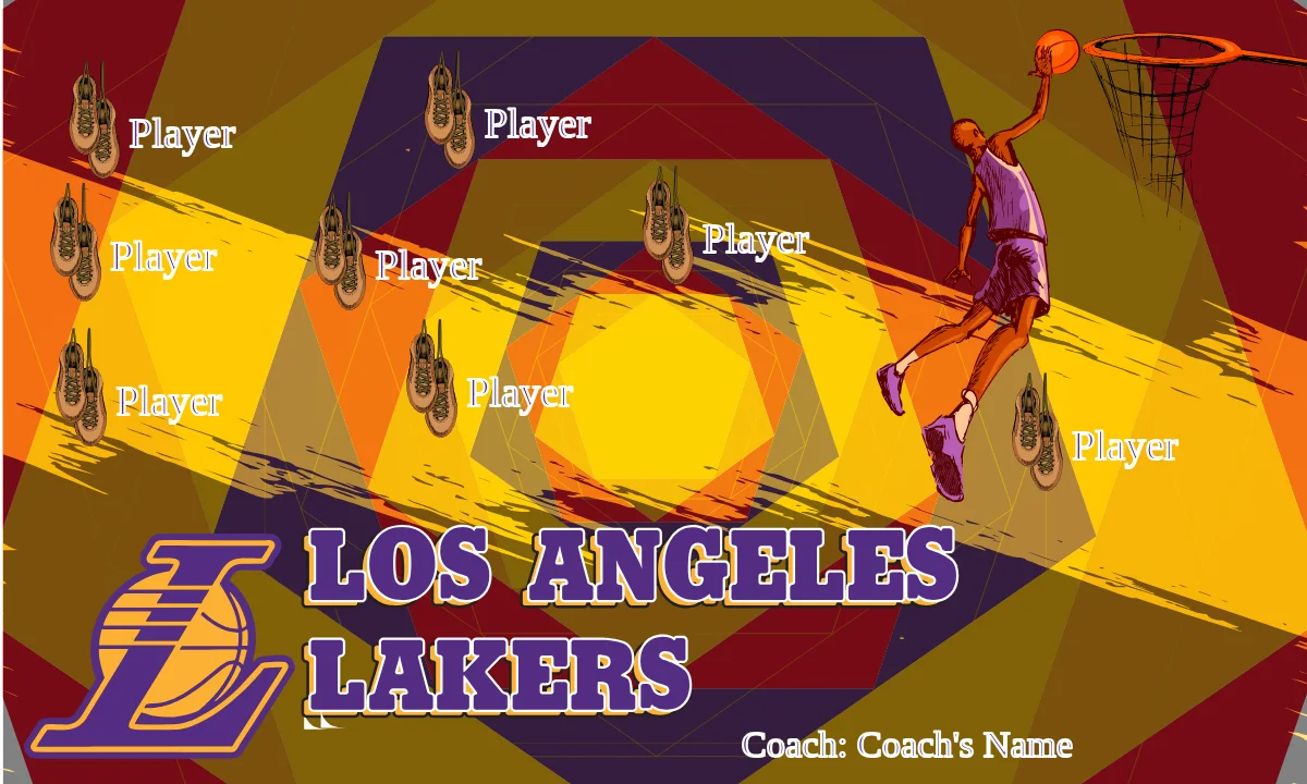 Los Angeles Lakers 2 Basketball Banner basketball banner decal images