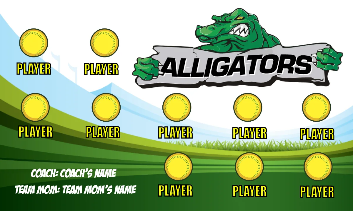 Alligators 2 Softball Banner