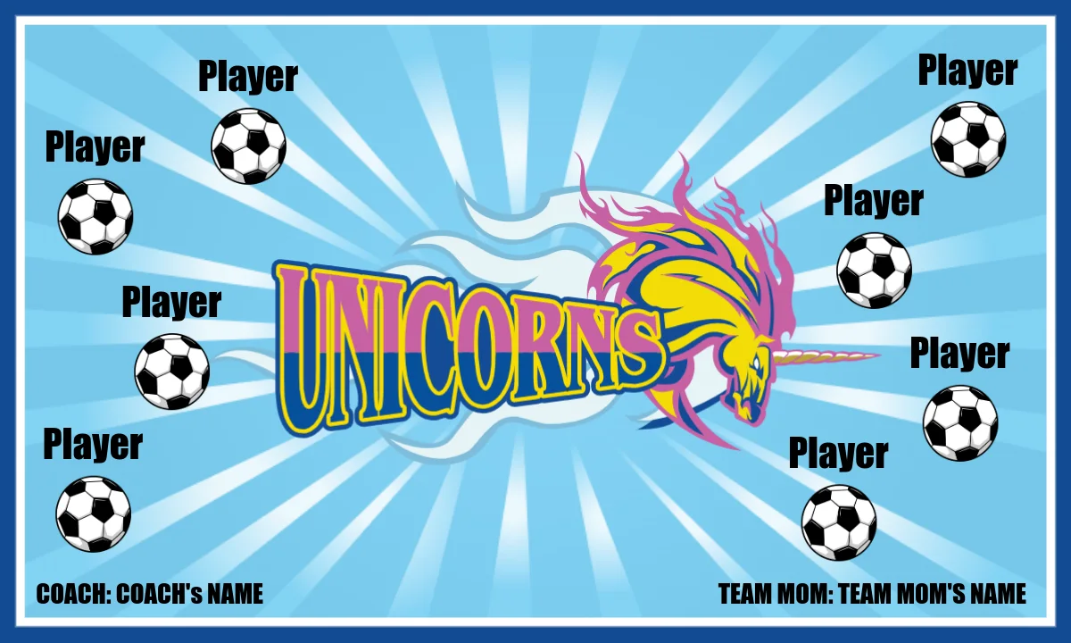 Unicorns 1 Soccer Banner-soccer-banner-sacramento-picture