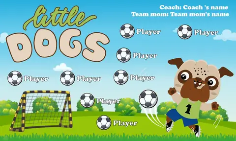 Little Dogs Soccer Banner-soccer-team-banner-ideas-picture