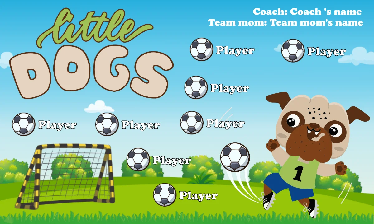 Little Dogs Soccer Banner-soccer-team-banner-ideas-picture