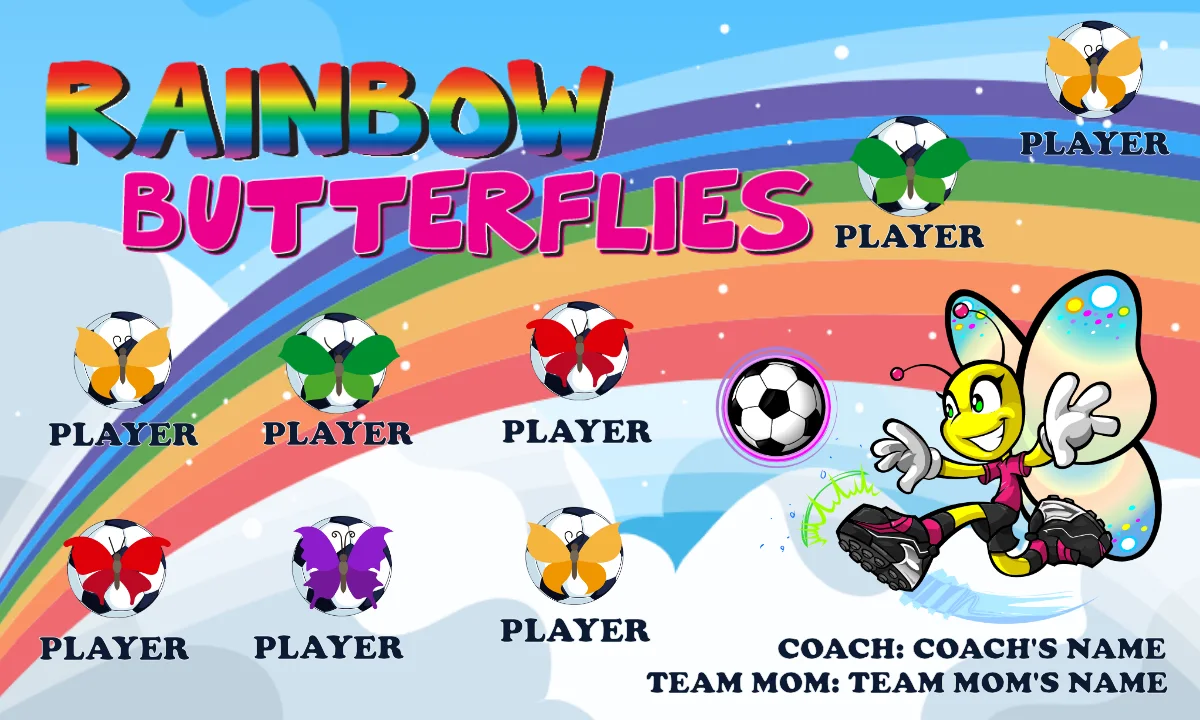 Butterflies Rain Soccer Bannersoccer-banners-bakersfield-ca