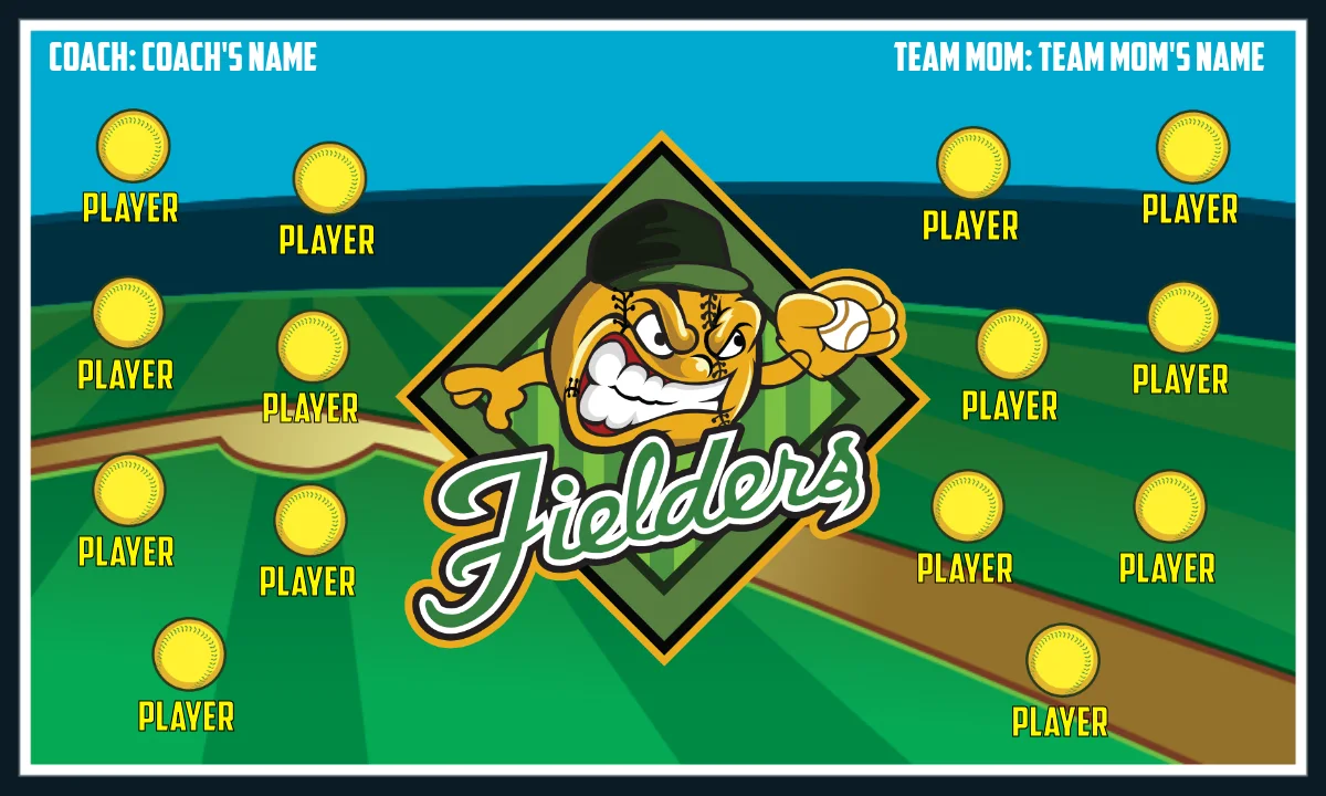 Fielders 2-green-yellow-hem-softball-team-banner-ideas-picture