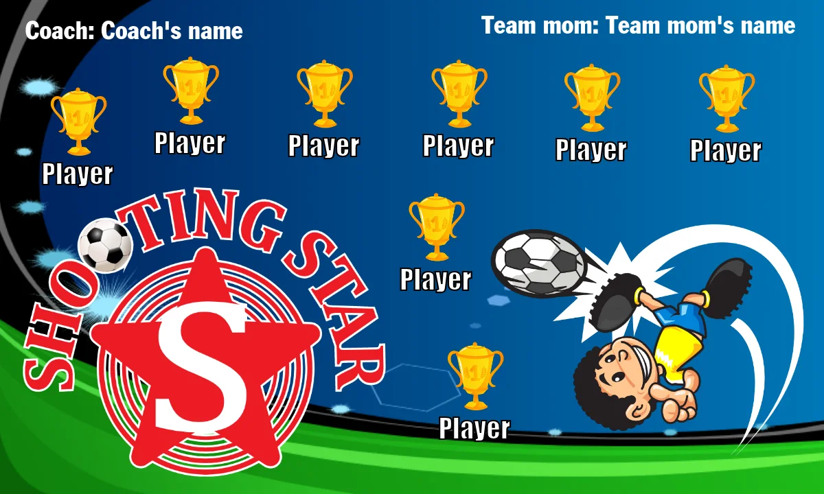 Shootingstar Soccer Banner-soccer-party-banner