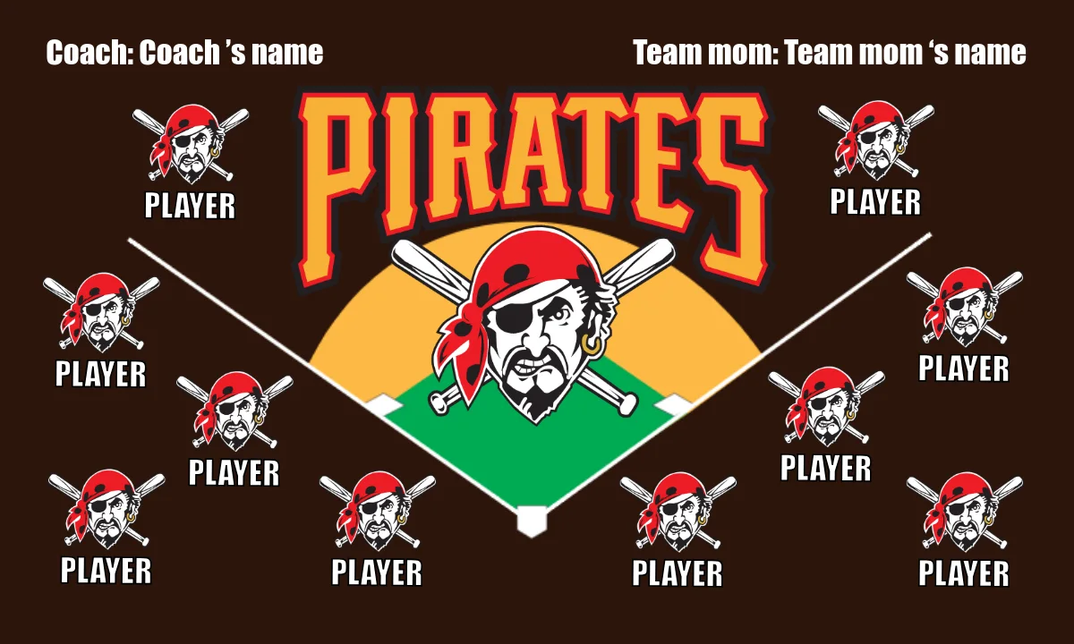 Pirates 2 Baseball Banner-baseball-banners-and-pennants-images