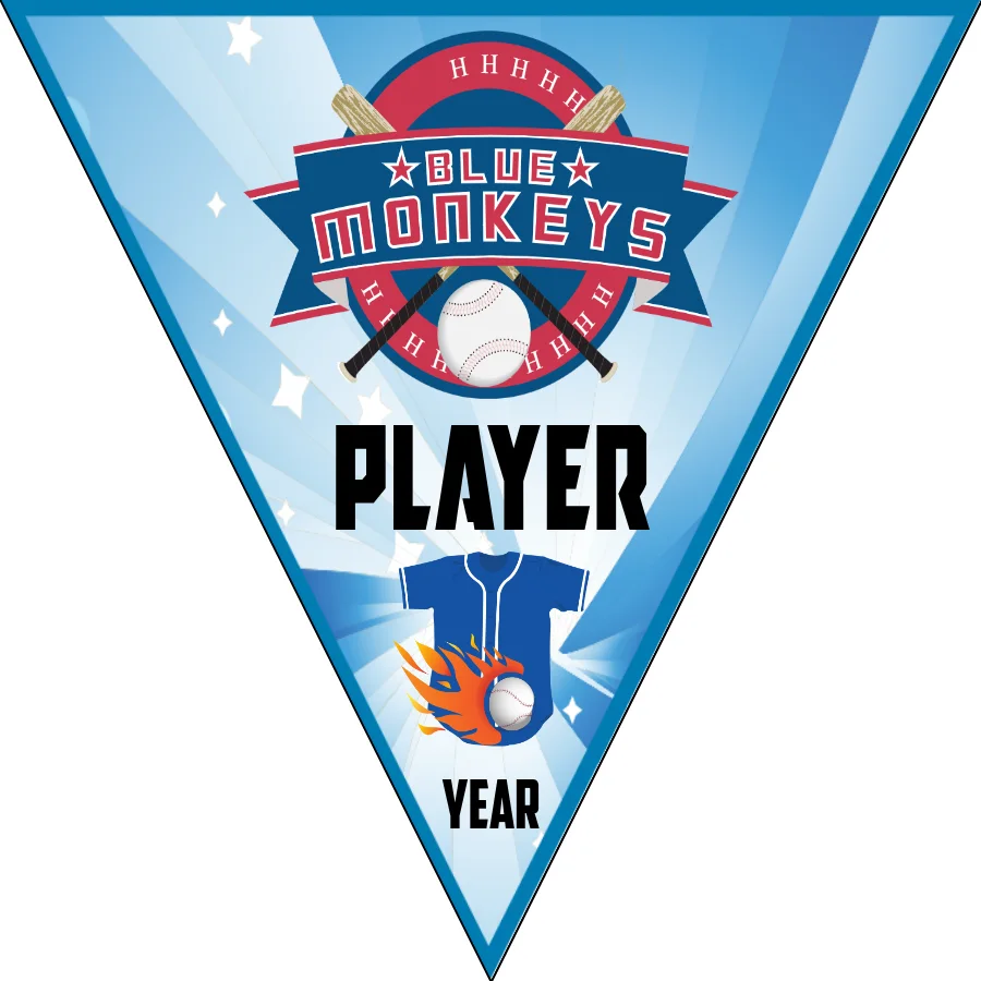 Blue Monkeys Softball Banner-diy-softball-banners-images