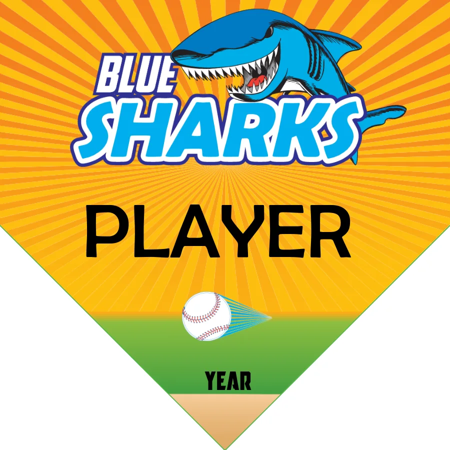 Blue Sharks 2 Softball Banner-softball-vinyl-banners-images