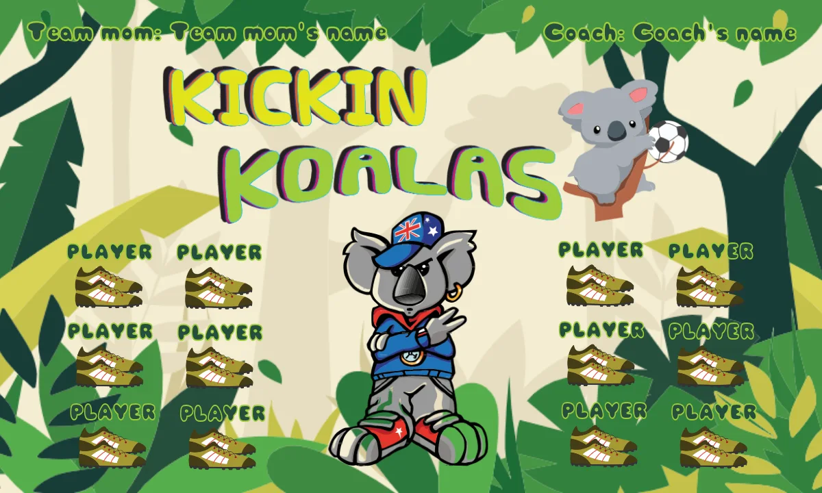 Kickin Koalas Soccer Banner-soccer-banner-picture