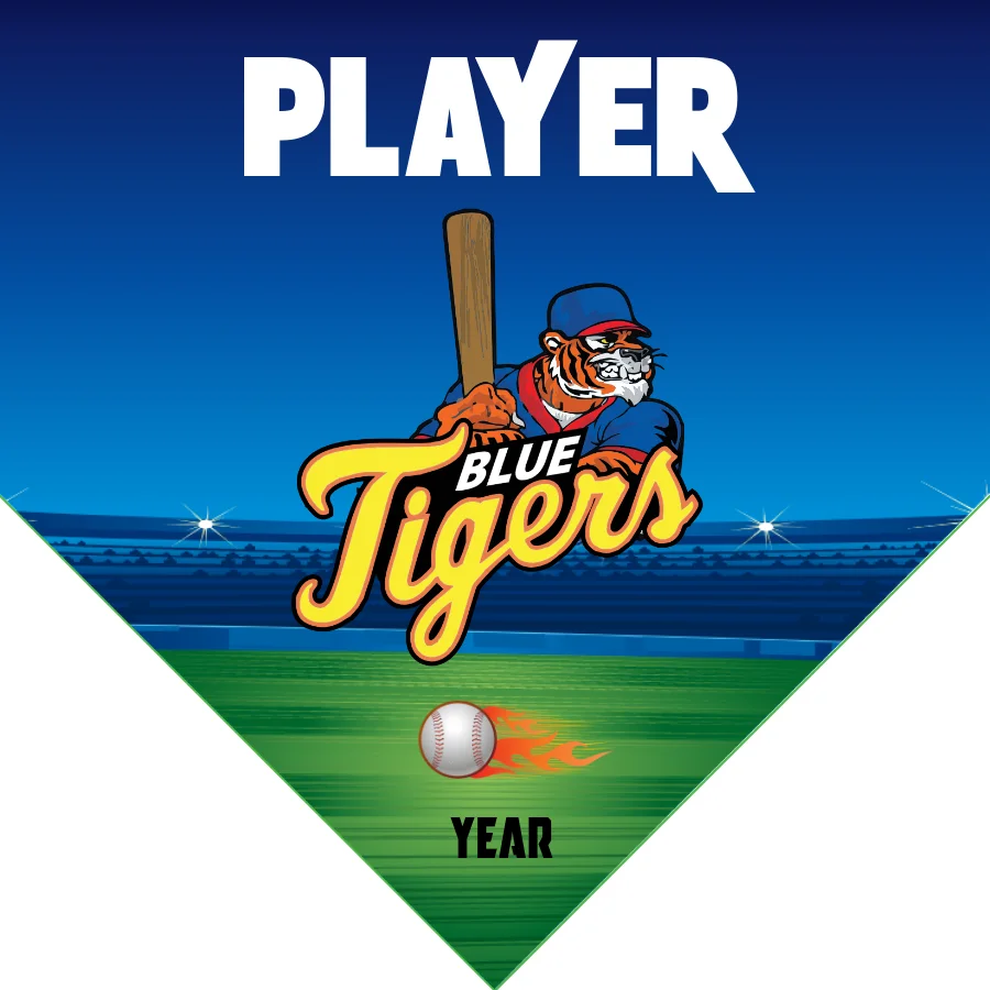 Blue Tigers 2 Softball Banner-softball-banners-pennants-picture