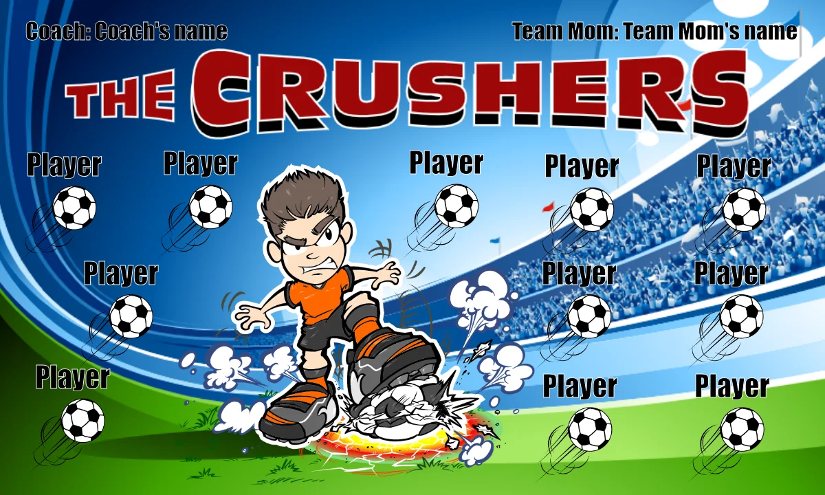 Crushers Soccer Banner-soccer-banners-airbrush