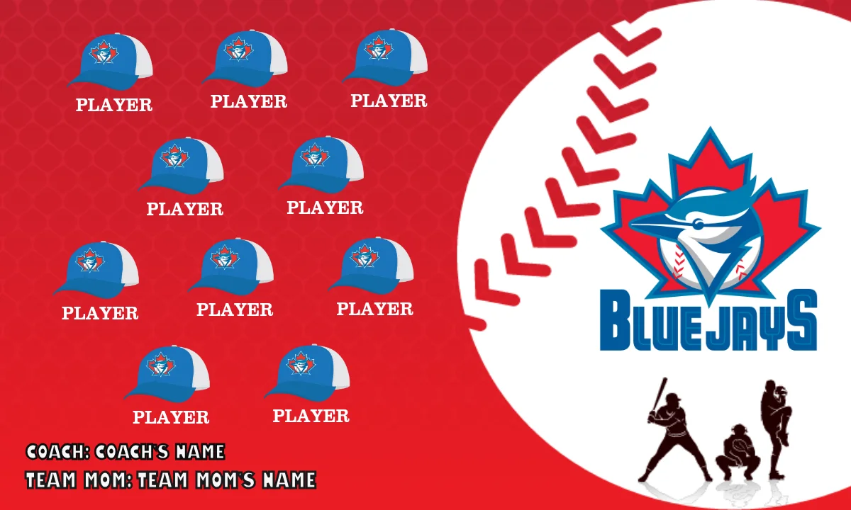 Blue Jays 3 Baseball Banner-baseball-banner-cost-images