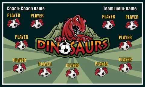 Dinosaurs 2 Soccer Banner-soccer-banner-templates