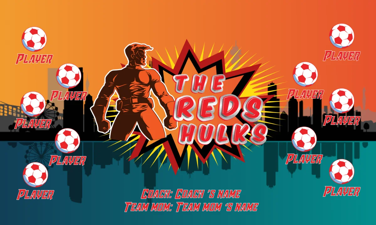 The Reds hulks Soccer Banner-soccer-banner-images-picture