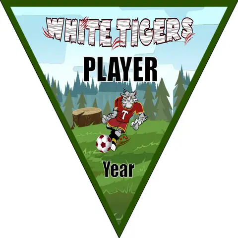 Tigers White Soccer Banner-soccer-team-banners-picture