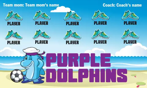 Purple Dolphins Soccer Banner-soccer-banner-images