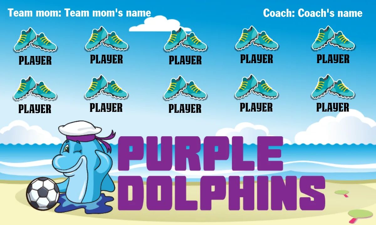 Purple Dolphins Soccer Banner-soccer-banner-images