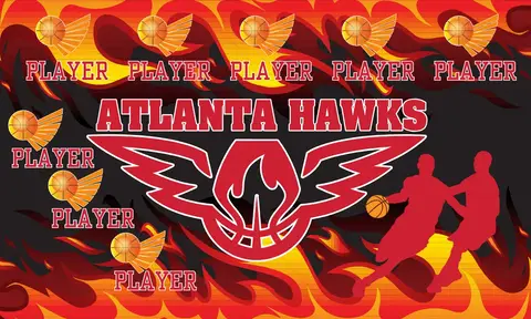 Atlanta Hawks 2 Basketball Banner