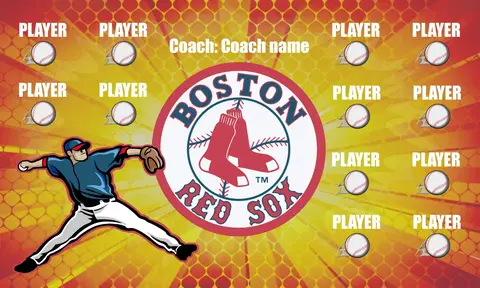 Red Sox 3 Baseball Banner-softball-banners-designs-picture
