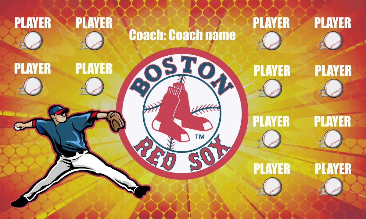 Red Sox 3 Baseball Banner-softball-banners-designs-picture