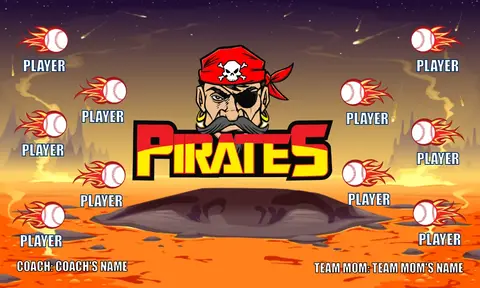 Pirates 3 Softball Banner
