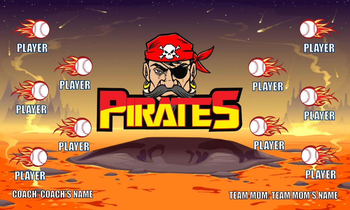 Pirates 3 Softball Banner