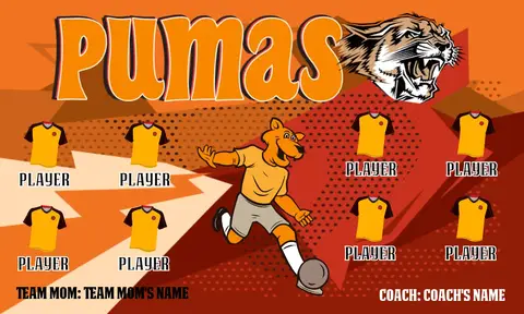 Pumas 2 Soccer Banner-soccer-banner-images