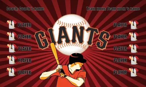 Giants 3 Baseball Banner-baseball-banner-size-images