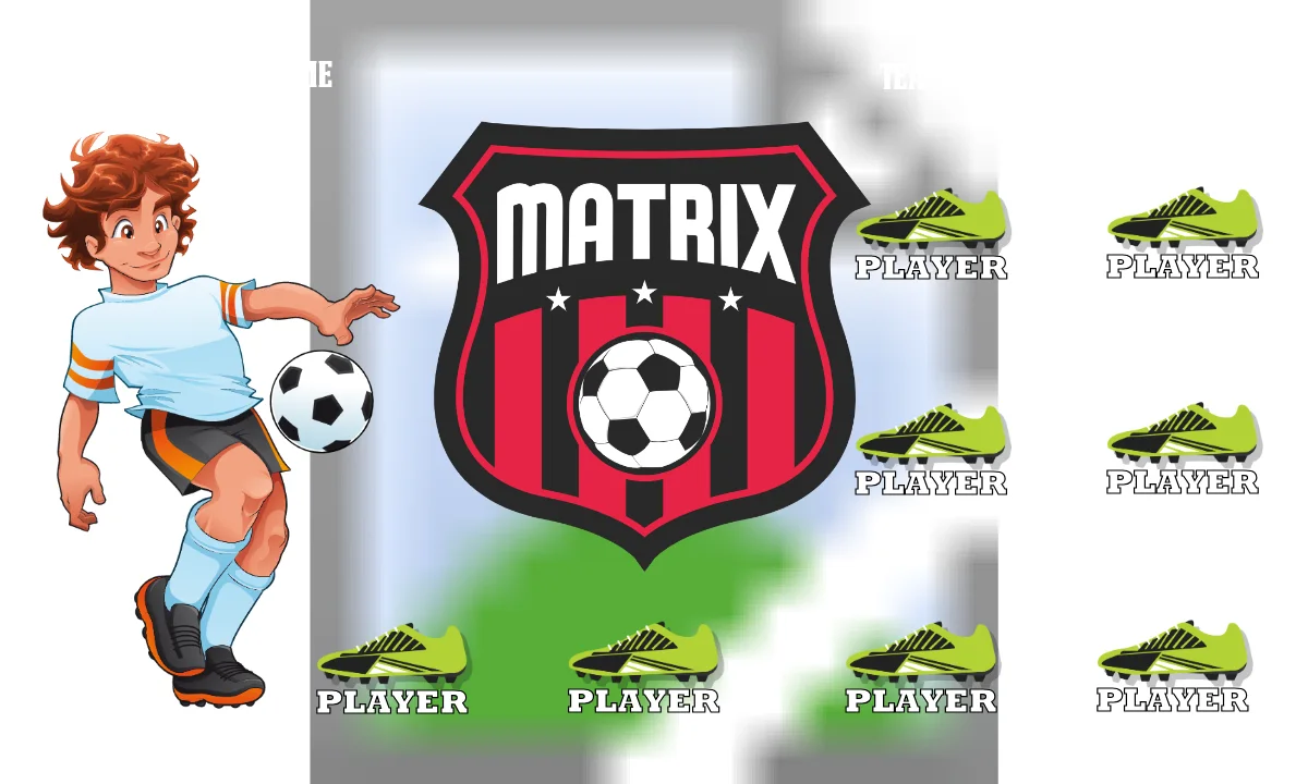 Matrix Soccer Banner-soccer-party-banner