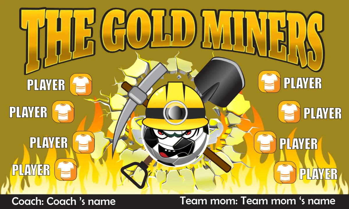 The Gold Miners Soccer Banner-soccer-banner-stand-pvc-picture