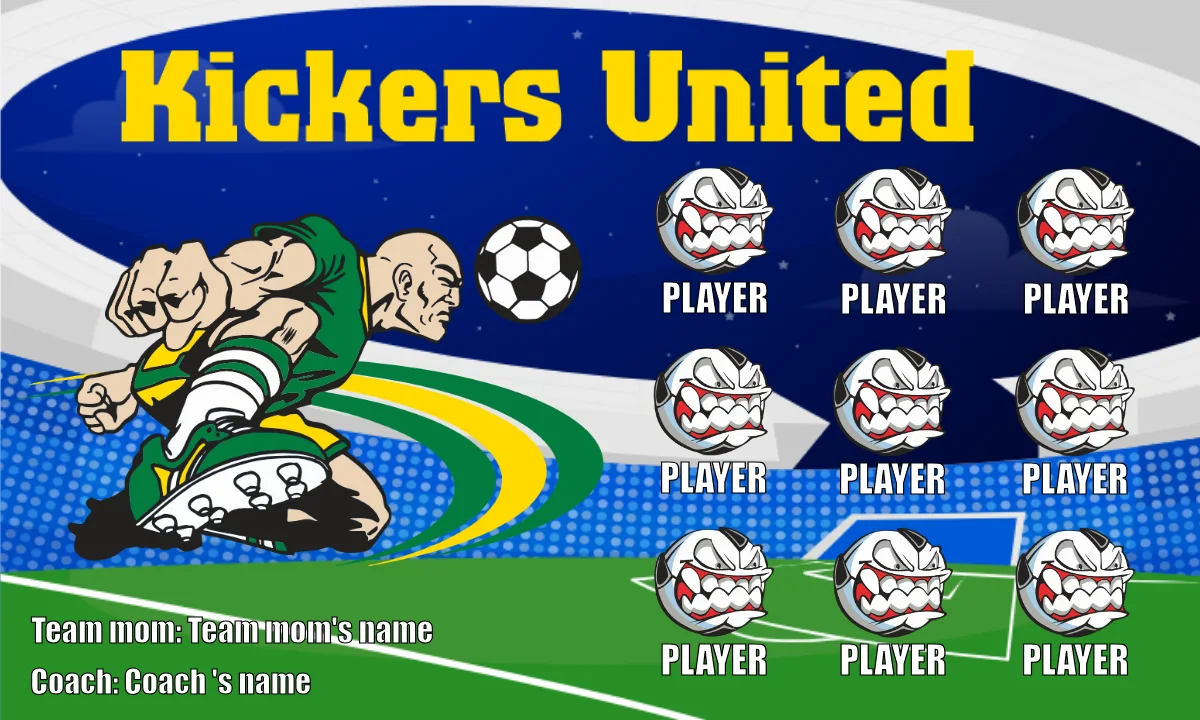 Kickers United 2 Soccer Banner-soccer-banner-picture