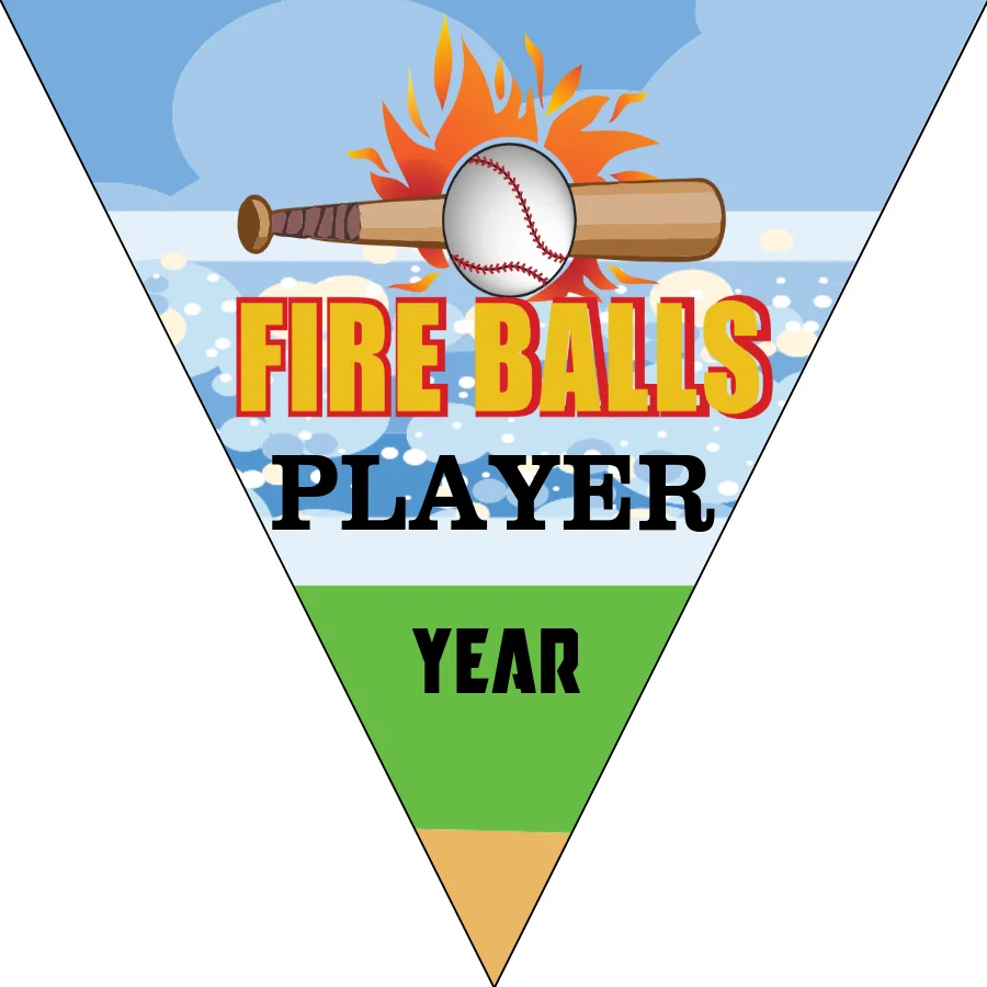 Fire Balls 2 Softball Banner-softball-fence-banners-images