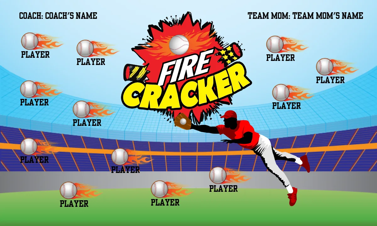Firecracker Softball Banner-softball-photo-banners-picture