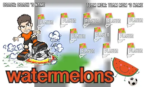 Watermelon Soccer Banner,-soccer-banners-picture