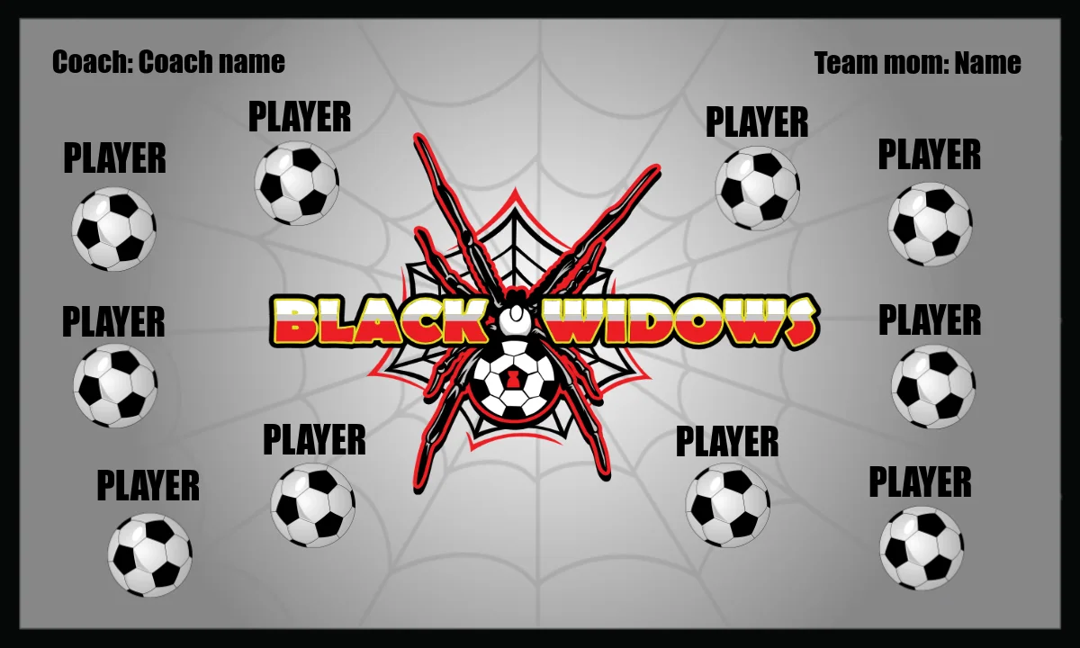 Black Widows Soccer Banner-soccer-field-banners