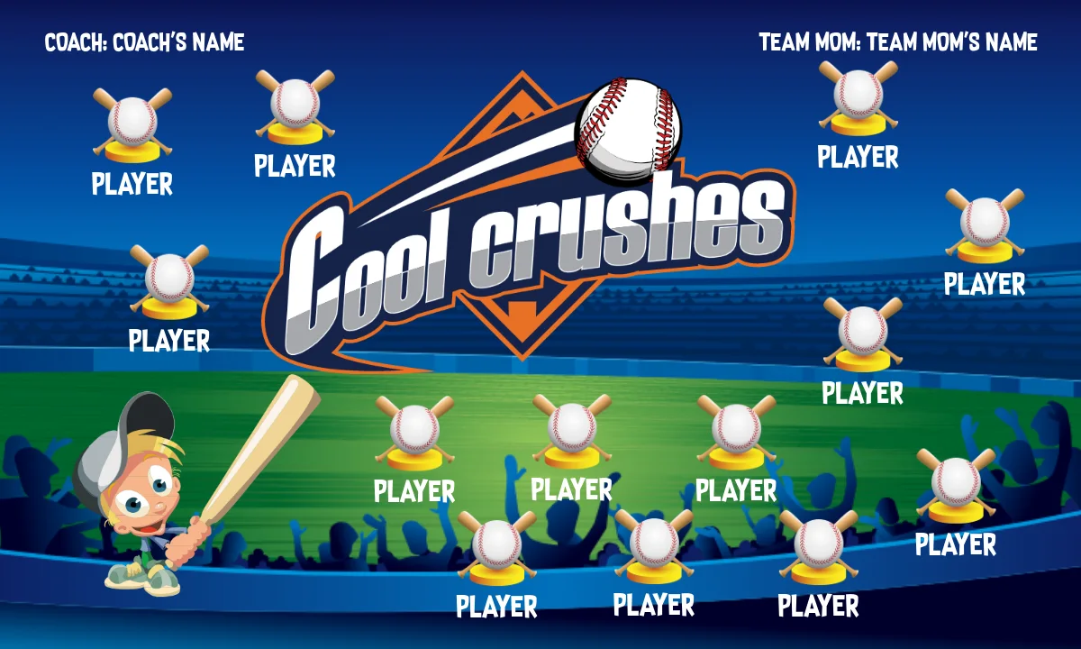 Cool Crush 2 Softball Banner-softball-team-photo-banner-picture