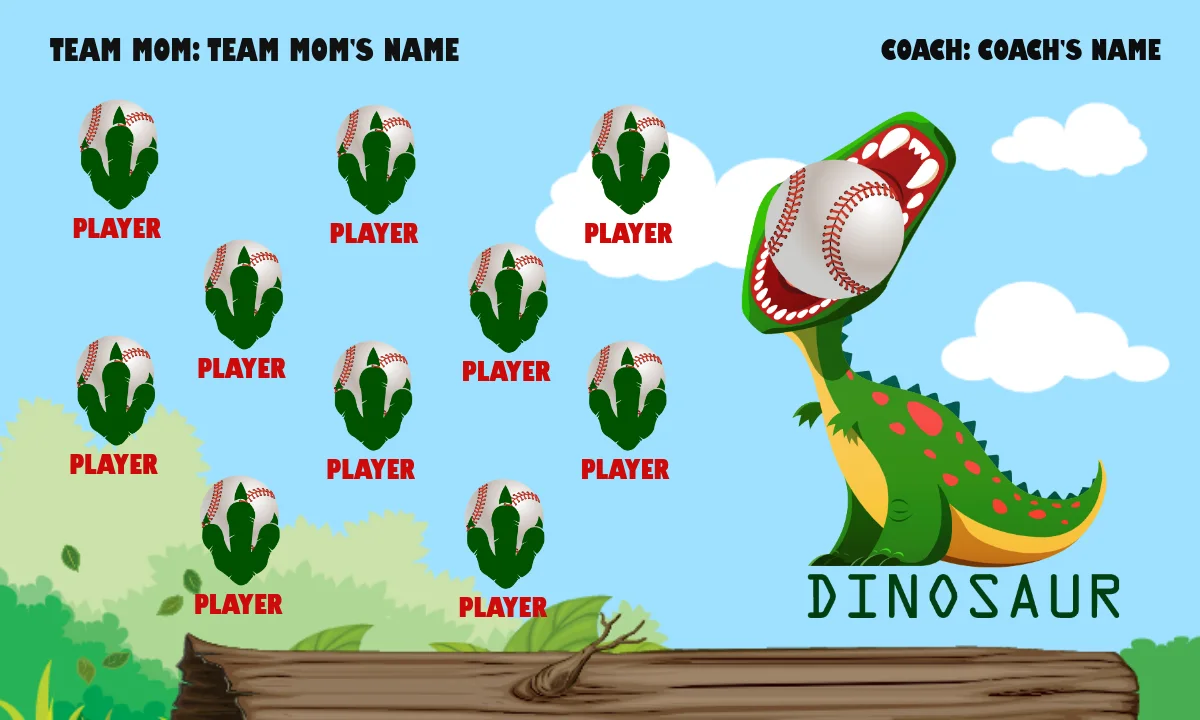 Dinosaurs Softball Banner-softball-banner-photos-images