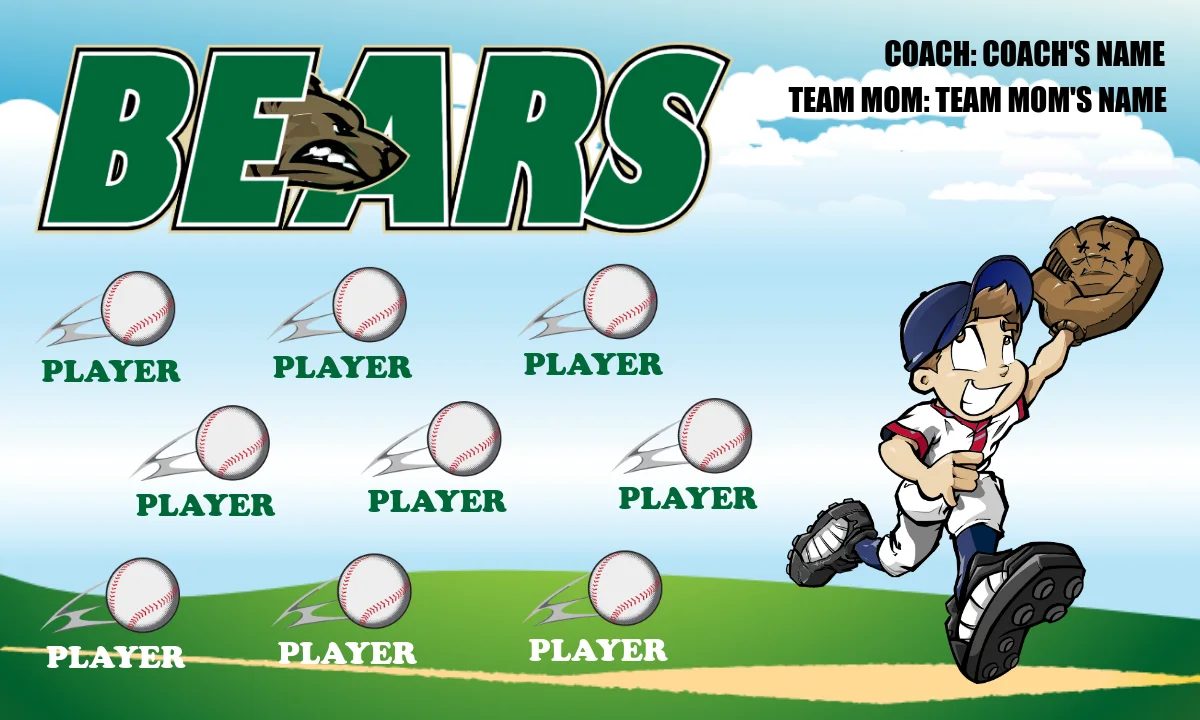 Bears Softball Banner