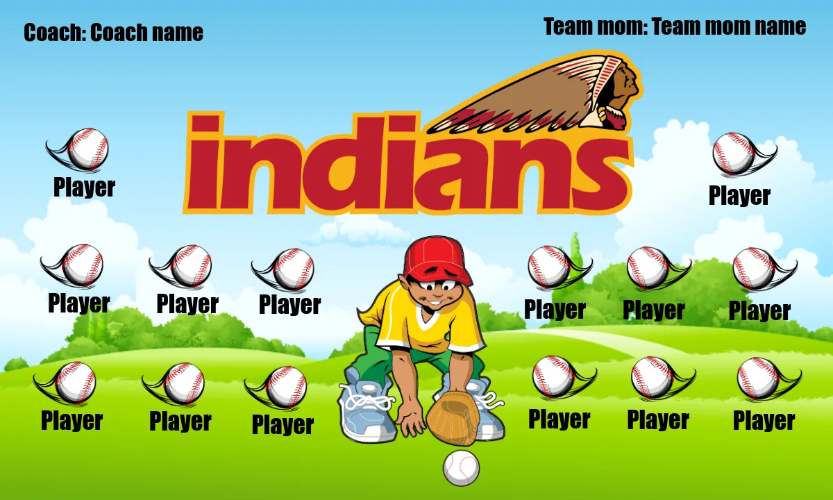 Indians 1 Softball Banner-softball-banner-slogans-picture